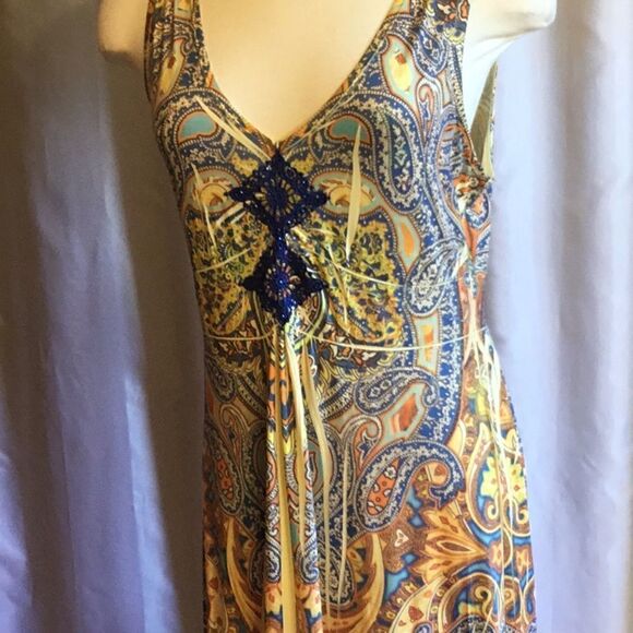 APT.9 sleeveless maxi dress in small paisley patrn - Picture 4 of 16